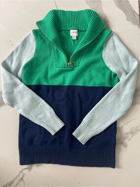 J.crew Wide-collar zip sweater size xxs